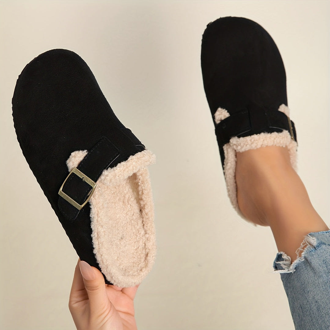Steren | Buckled Shearling-Lined Clogs