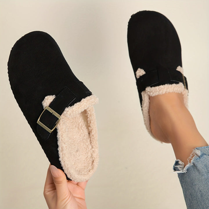 Steren | Buckled Shearling-Lined Clogs