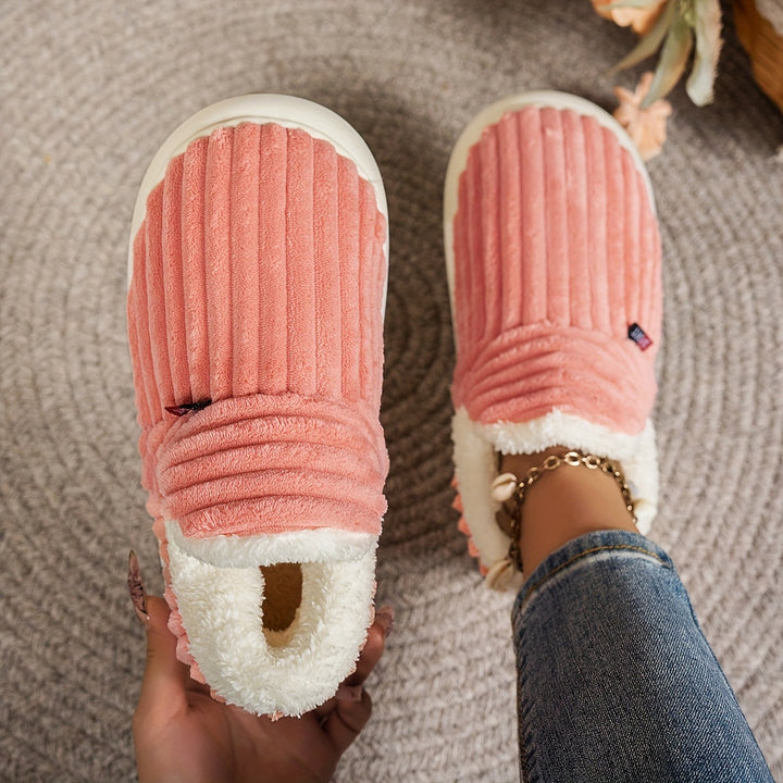 Bryluen | Plush Corduroy Slipper Boots