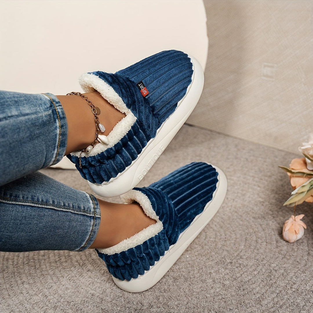 Bryluen | Plush Corduroy Slipper Boots
