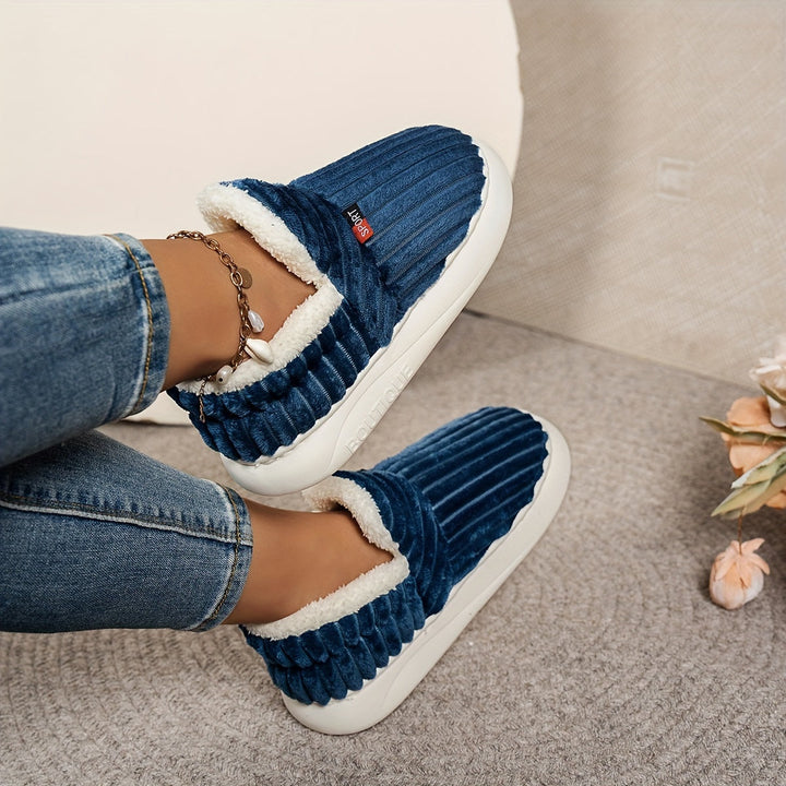 Bryluen | Plush Corduroy Slipper Boots