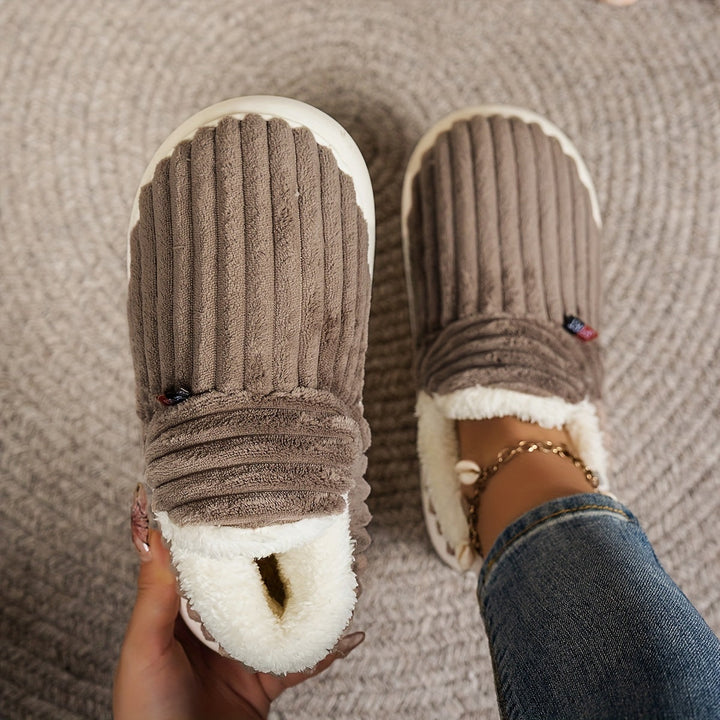 Bryluen | Plush Corduroy Slipper Boots