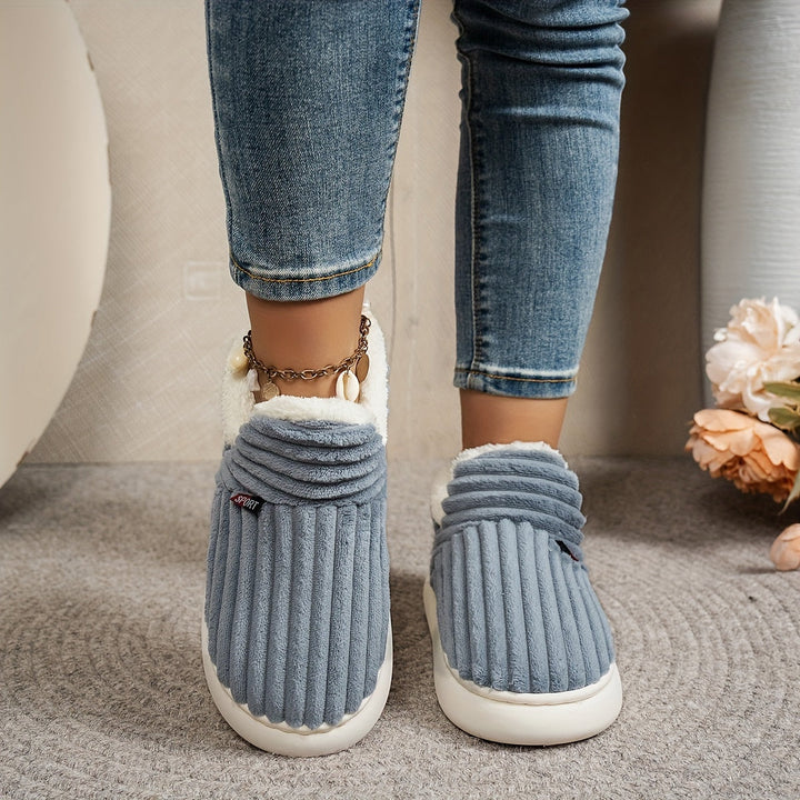 Bryluen | Plush Corduroy Slipper Boots