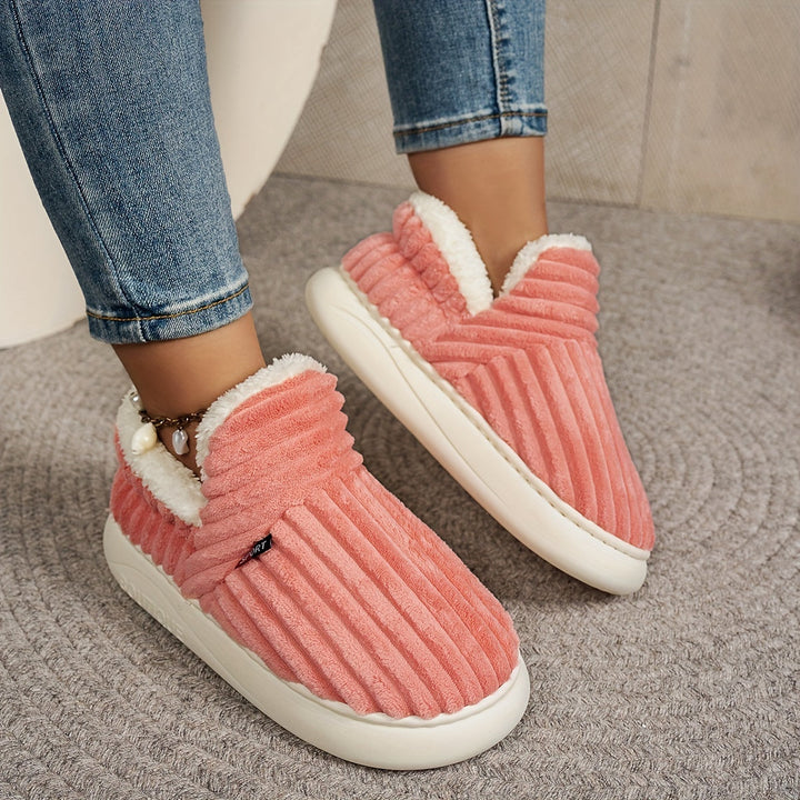 Bryluen | Plush Corduroy Slipper Boots