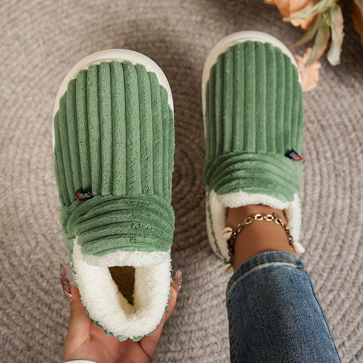 Bryluen | Plush Corduroy Slipper Boots
