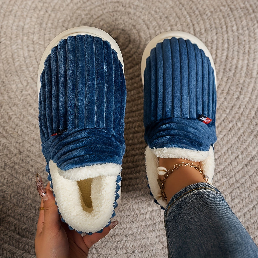 Bryluen | Plush Corduroy Slipper Boots