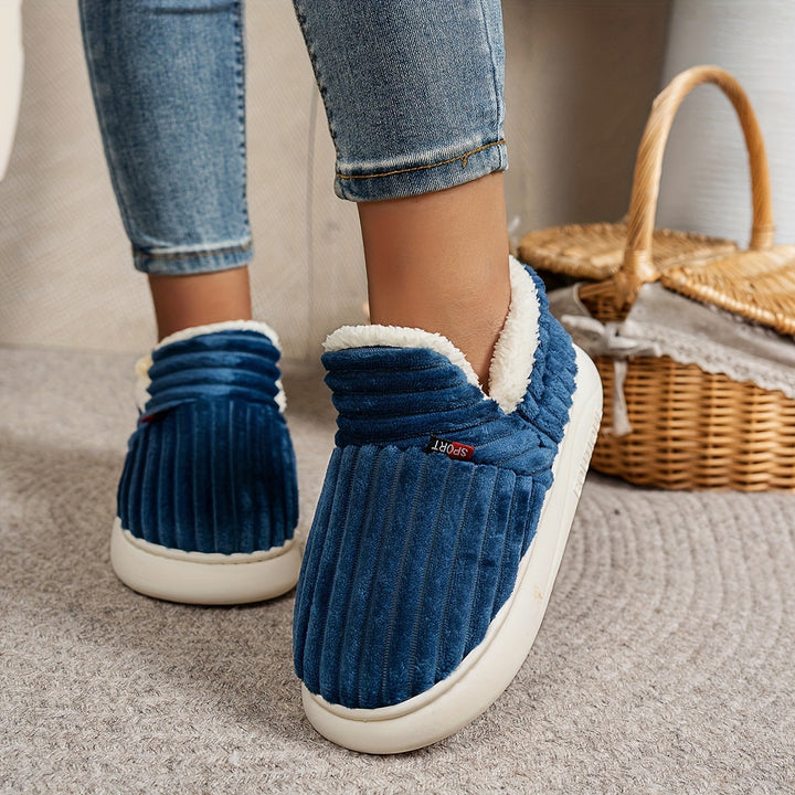 Bryluen | Plush Corduroy Slipper Boots