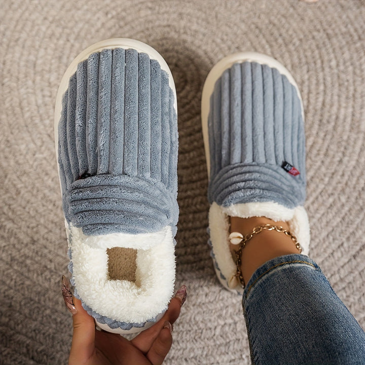 Bryluen | Plush Corduroy Slipper Boots