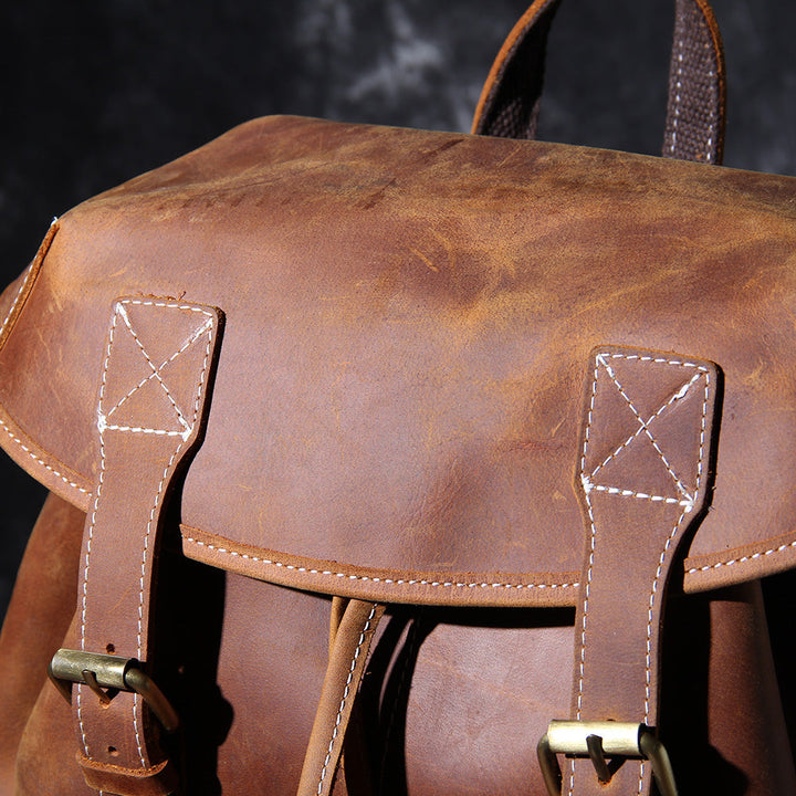 Jeffrey - Sturdy Classic Leather Backpack