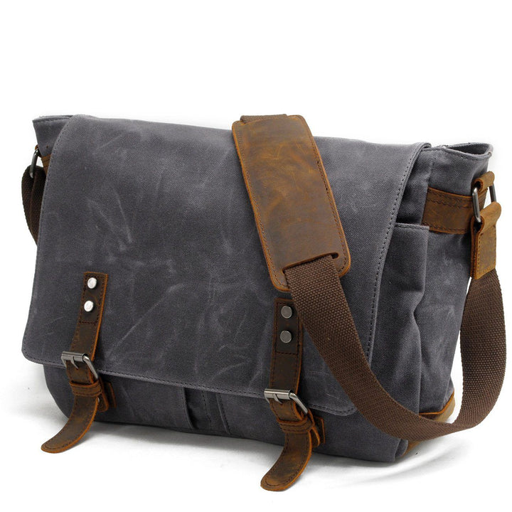 Joshua - Men's Canvas Messenger Bag with Shoulder Strap