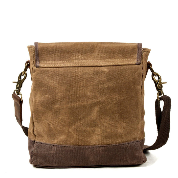 William - Compact Leather Sling Bag with Canvas Accents