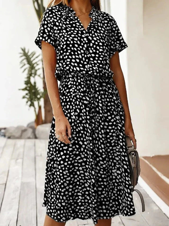 Romy™ V-Neck Ruffle Detail Dress