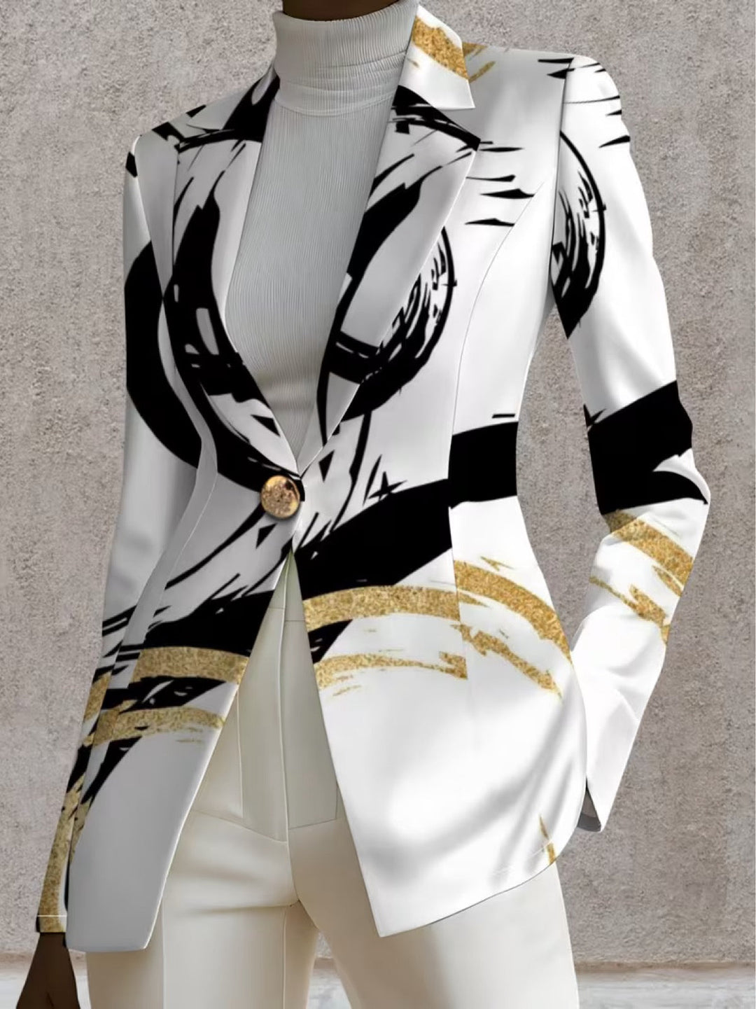 Albertina | Abstract Brushstroke Blazer