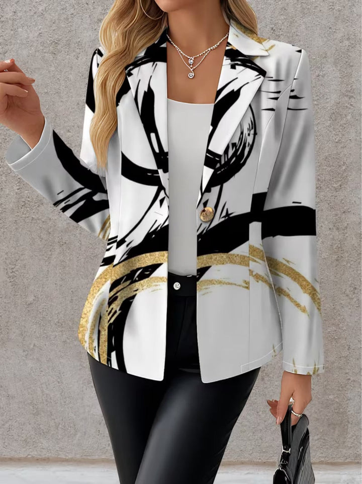 Albertina | Abstract Brushstroke Blazer