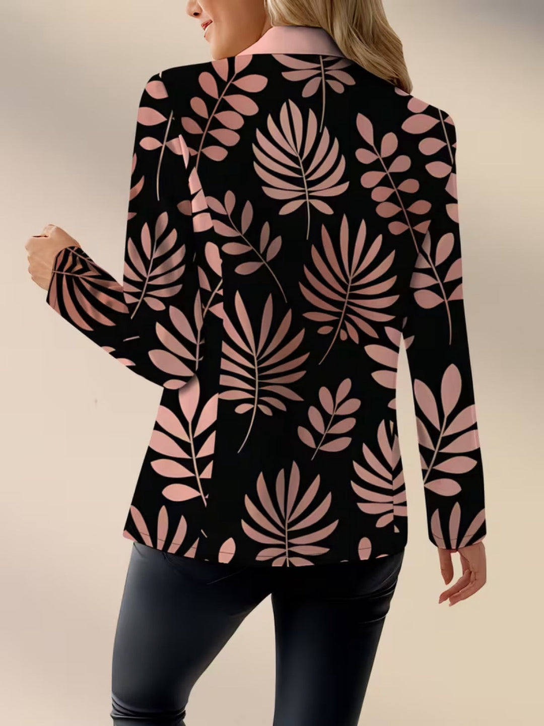 Joscelin | Pink Leaf Blazer