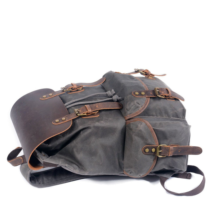 James - Classic Canvas and Leather Backpack