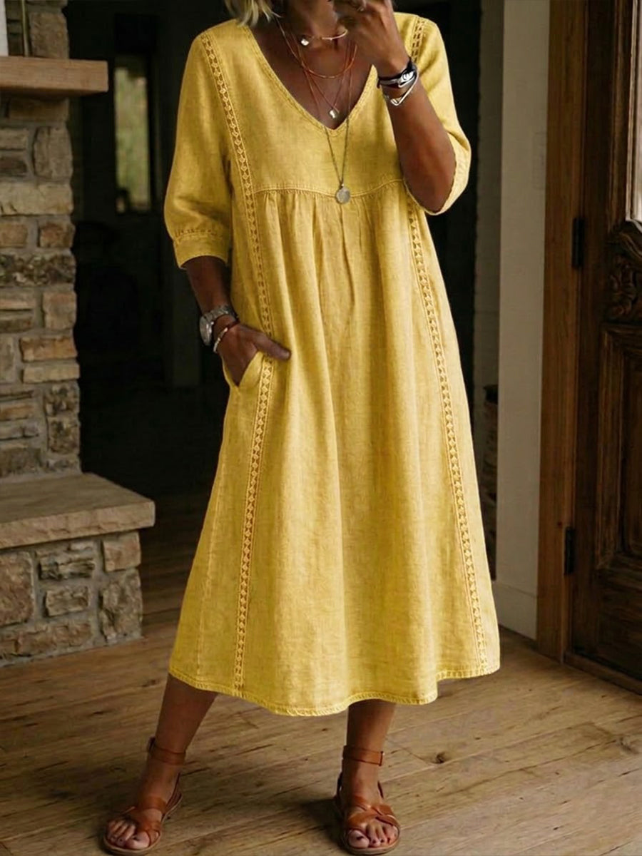 Martha | Patchwork Panel Maxi Dress