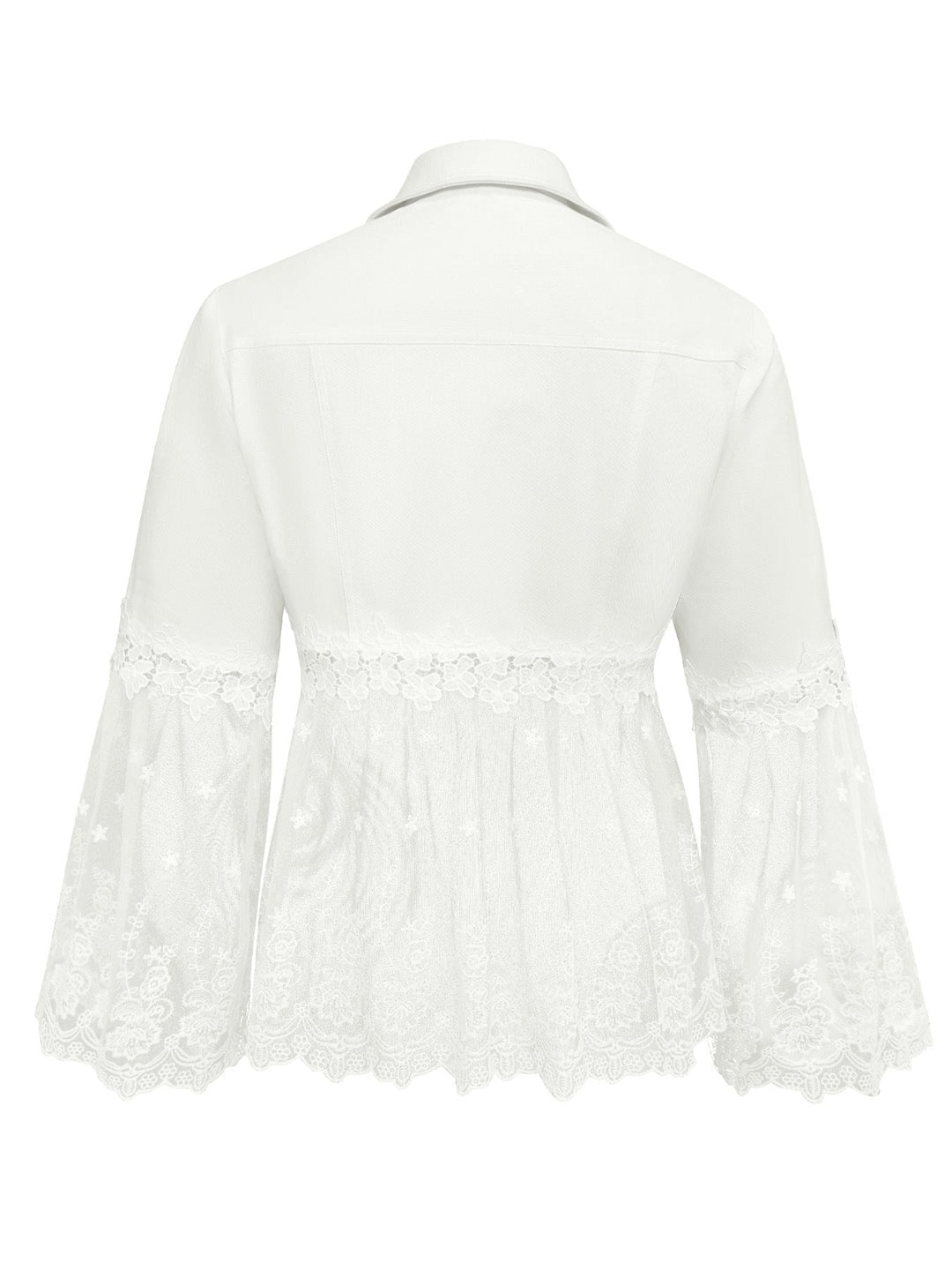 Sunnelace™ | Lace-Panel Jacket White