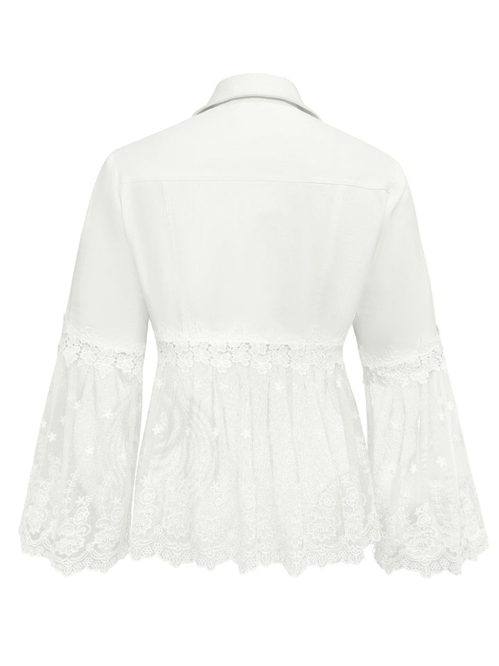 Sunnelace™ | Lace-Panel Jacket White