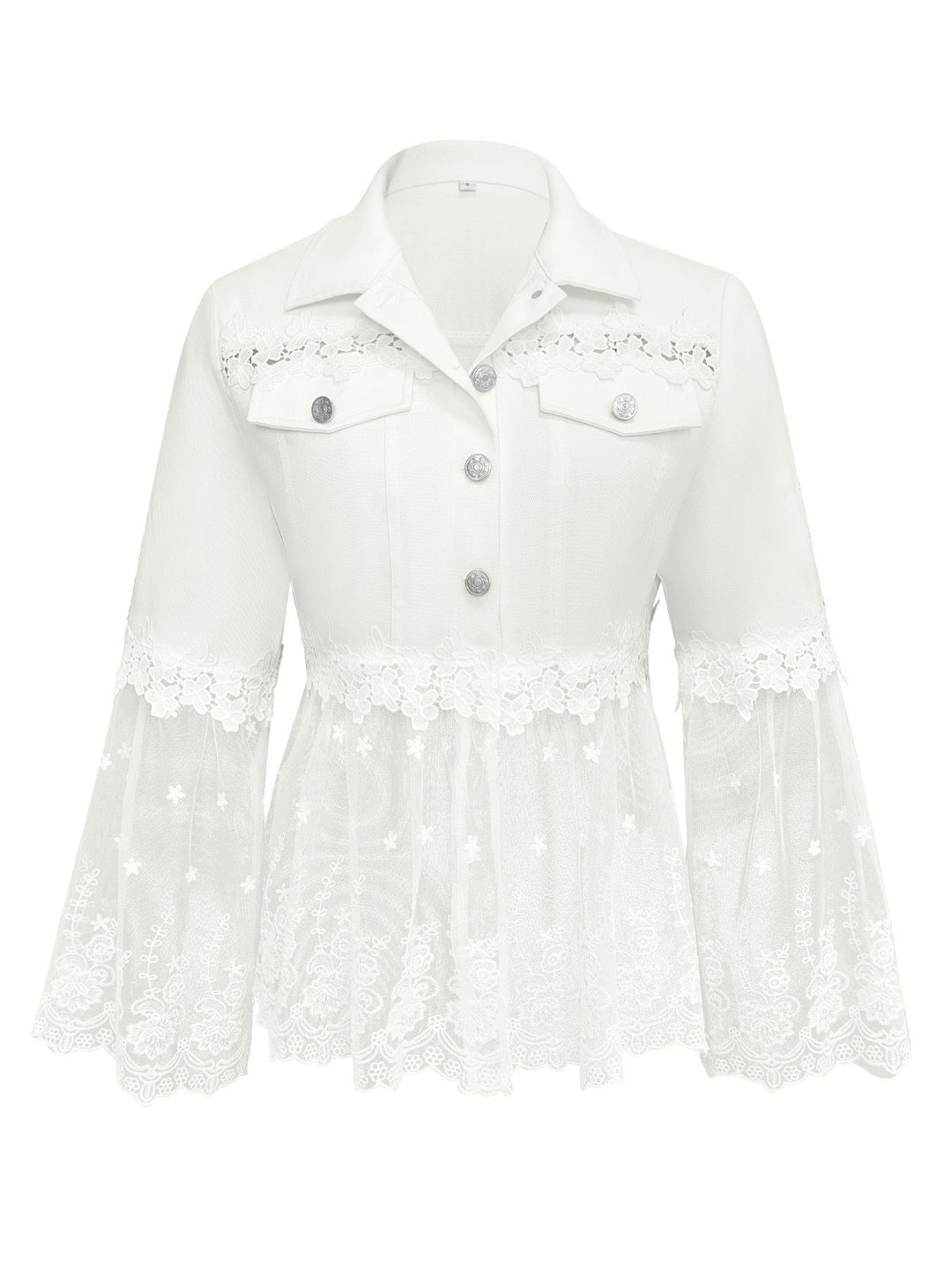 Sunnelace™ | Lace-Panel Jacket White
