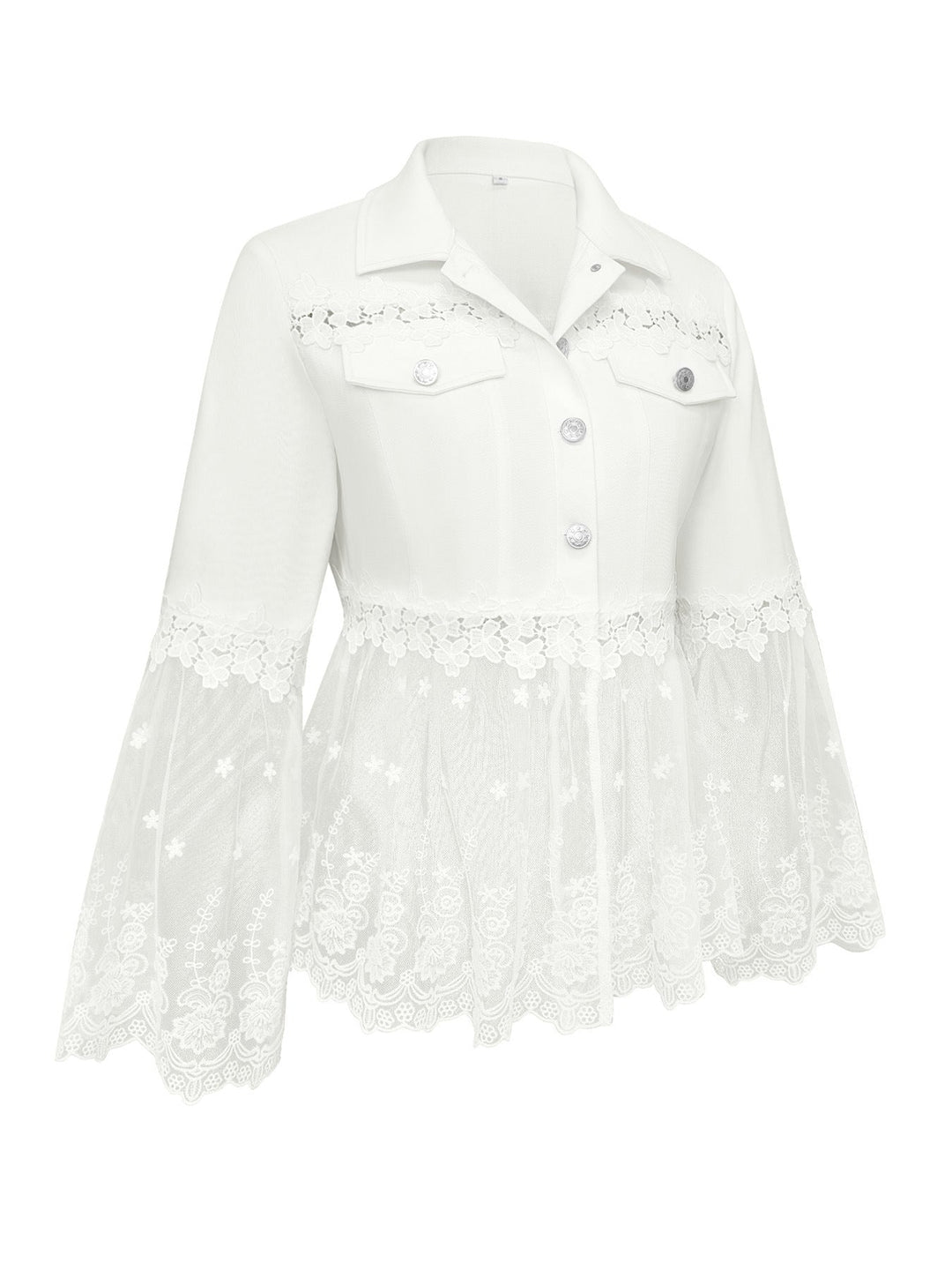 Sunnelace™ | Lace-Panel Jacket White