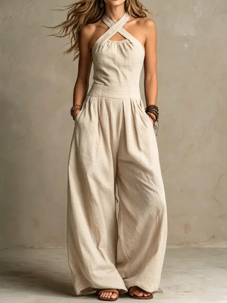 Aubrey | Elegant Wide Leg Jumpsuit