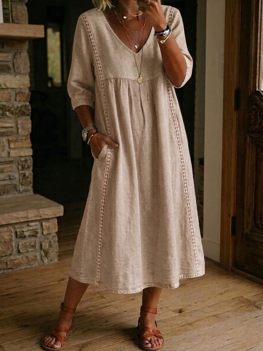 Martha | Patchwork Panel Maxi Dress