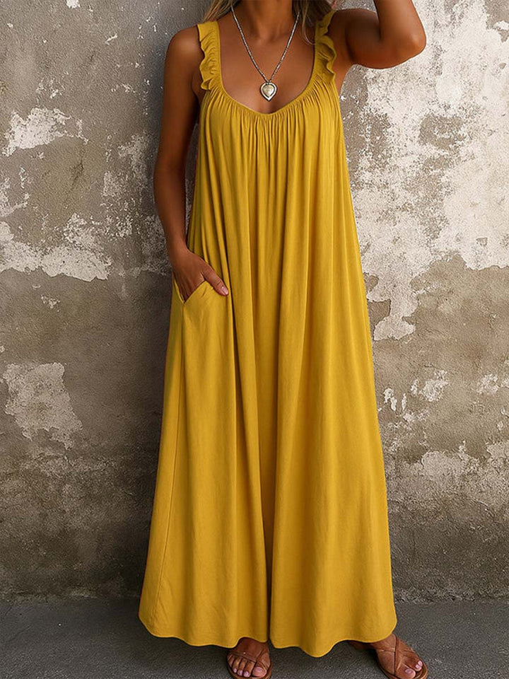 Brinley™ | Flowy Ruffle Strap Maxi Dress