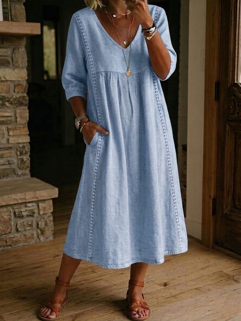 Martha | Patchwork Panel Maxi Dress