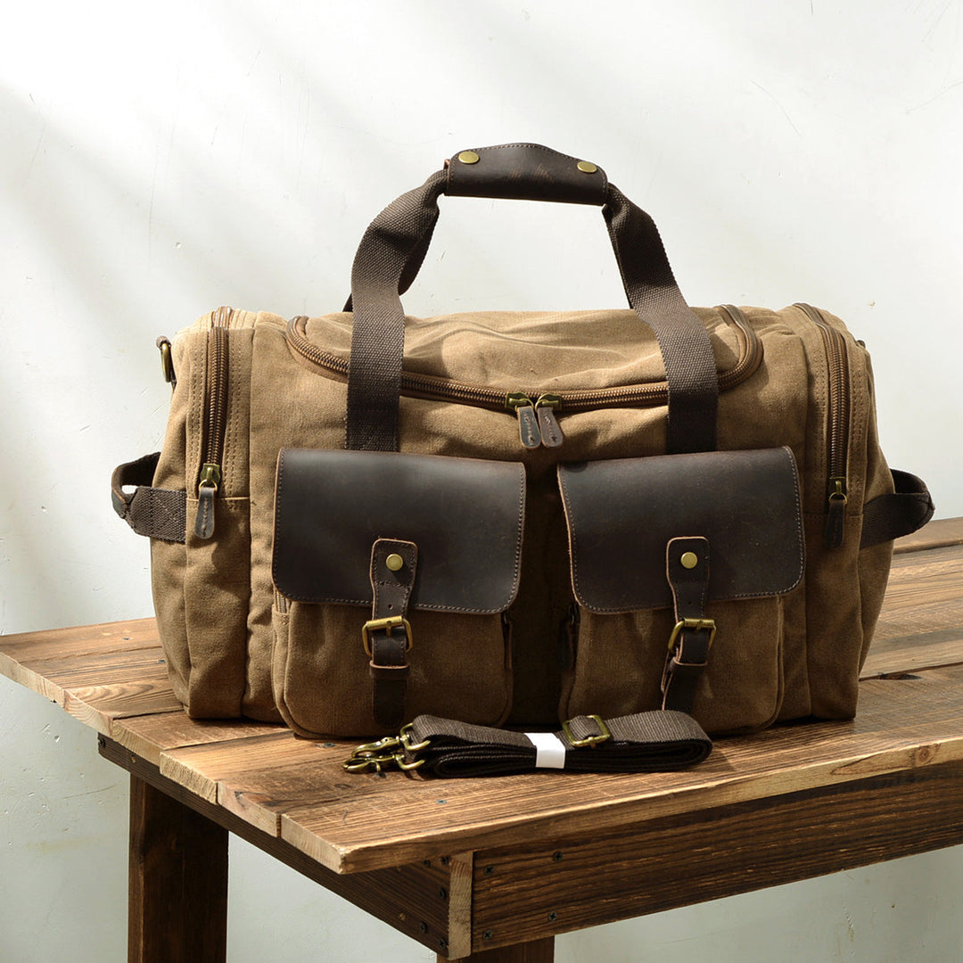 David - Men's Canvas and Leather Duffle Bag
