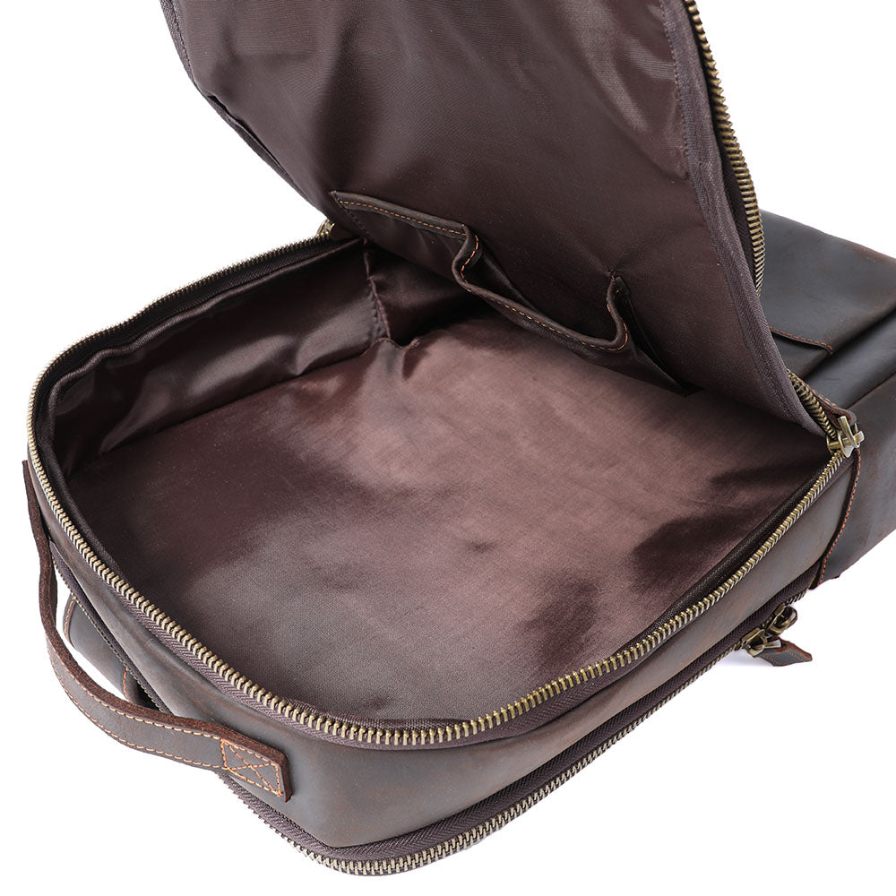 Andrew - Men's Leather Laptop Backpack