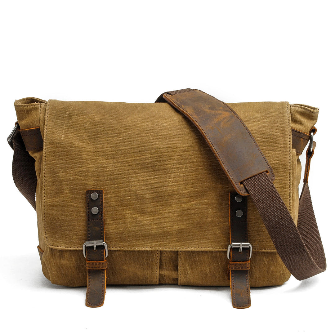 Joshua - Men's Canvas Messenger Bag with Shoulder Strap