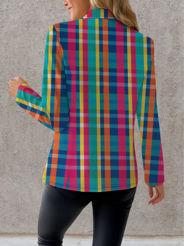 Olivette | Rainbow Plaid Blazer