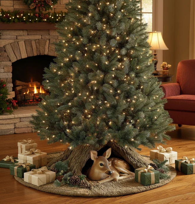 Briallen™ | Fawn And Pinecone Quilted Tree Skirt