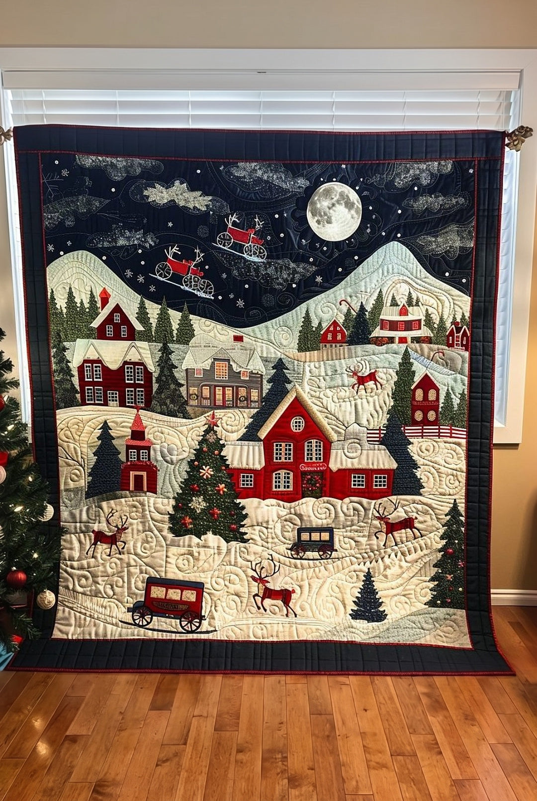 Sioned™ | Christmas Village Quilted Blanket
