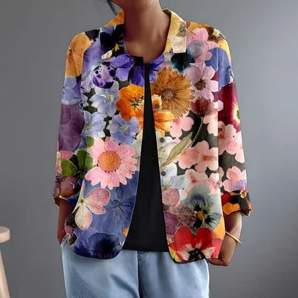 Marguerita | Dense Floral Open Shirt