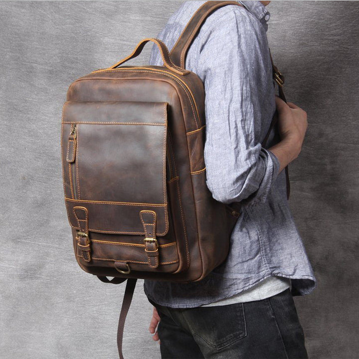 Jason - Luxury Tan Leather Backpack