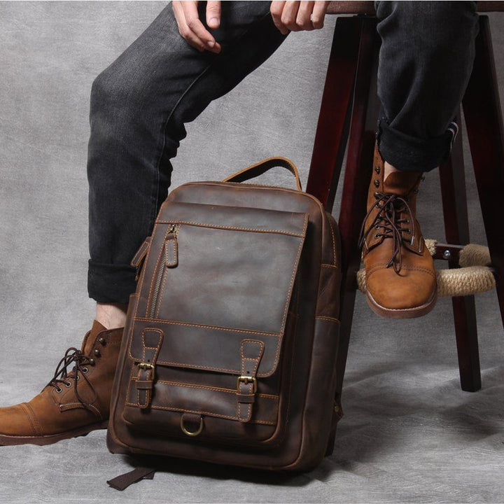 Jason - Luxury Tan Leather Backpack