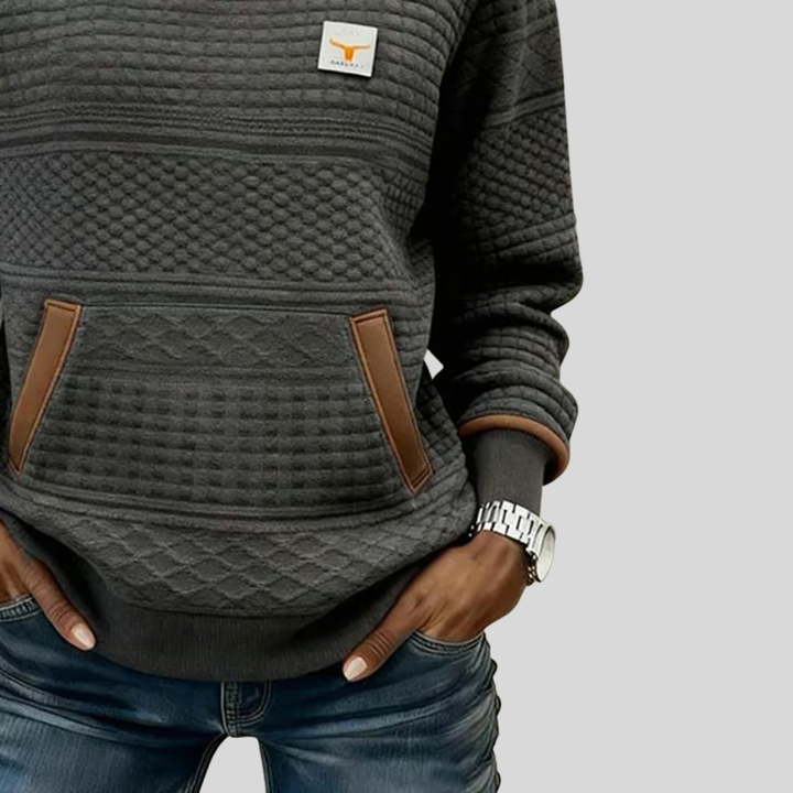 Maura | Quilted Crew Sweatshirt
