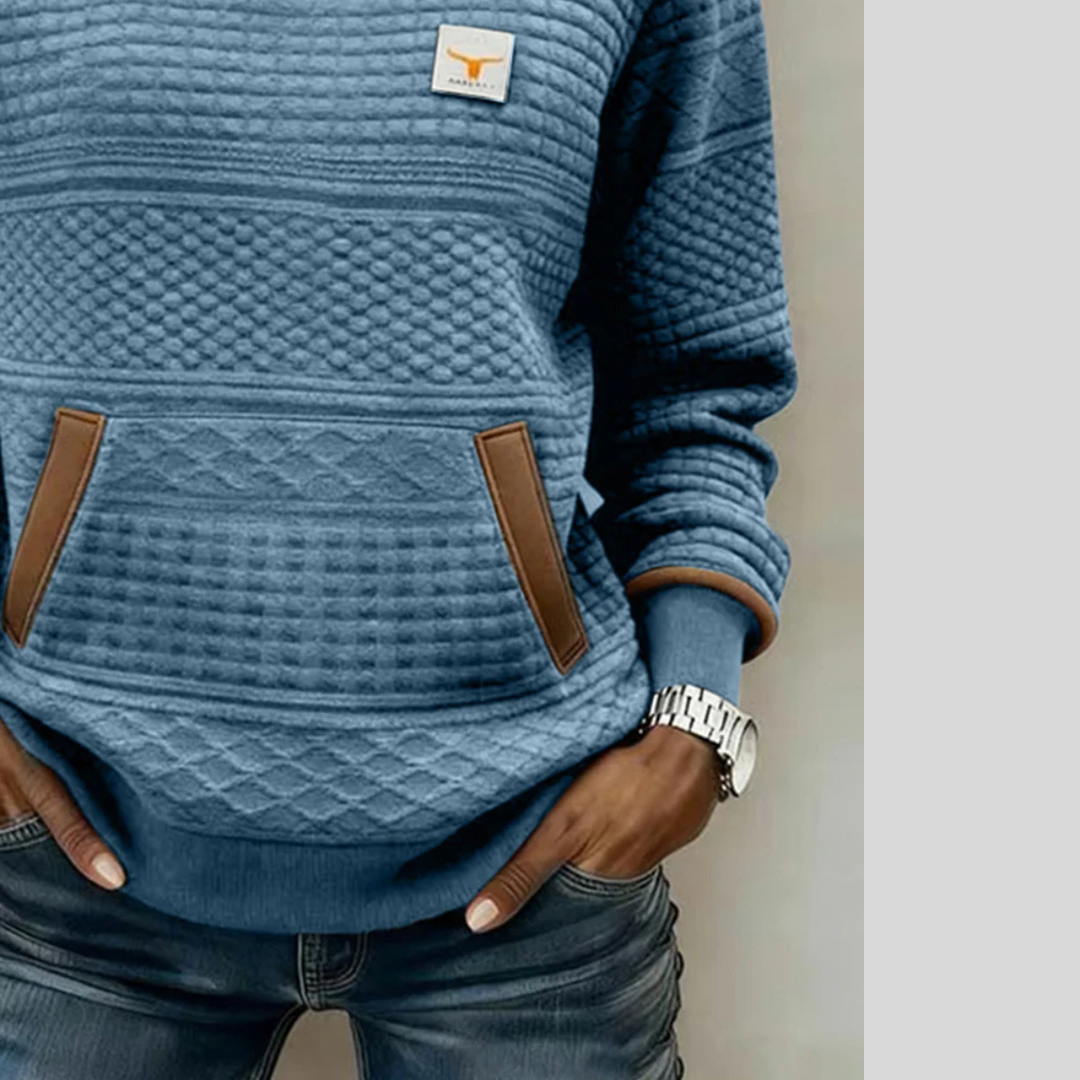 Maura | Quilted Crew Sweatshirt