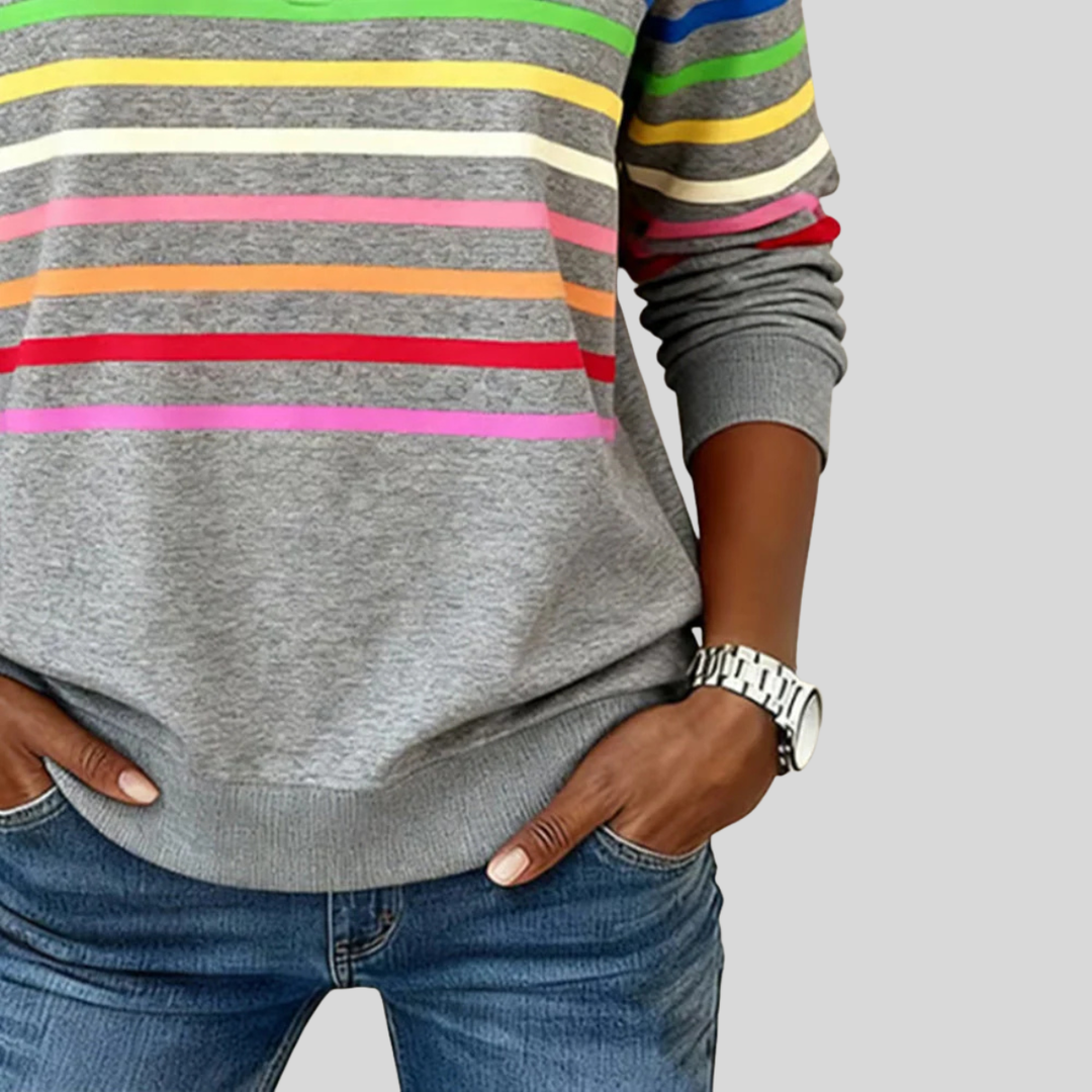 Kirsty | Striped Quarter Zip