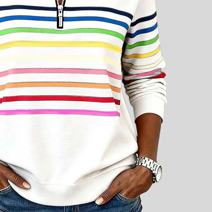 Kirsty | Striped Quarter Zip