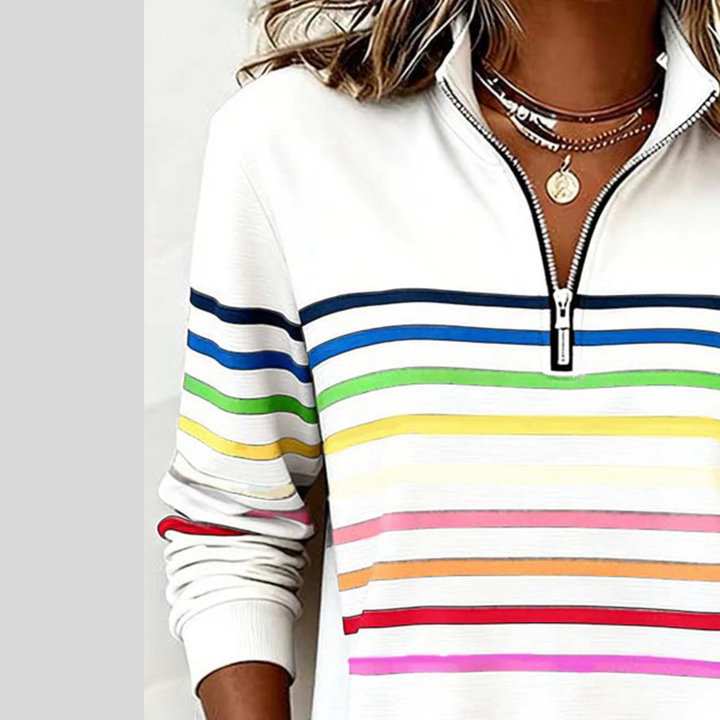 Kirsty | Striped Quarter Zip