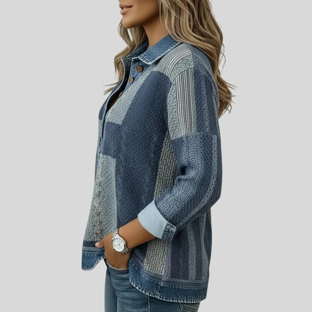 Jenny | Patchwork Collar Sweatshirt