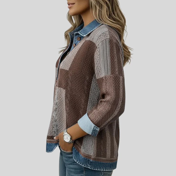 Jenny | Patchwork Collar Sweatshirt