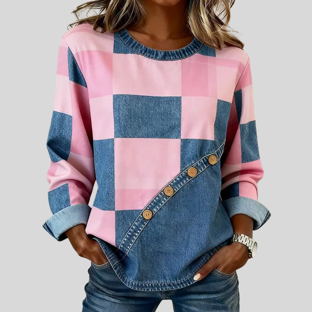 Gemma | Checked Sweatshirt