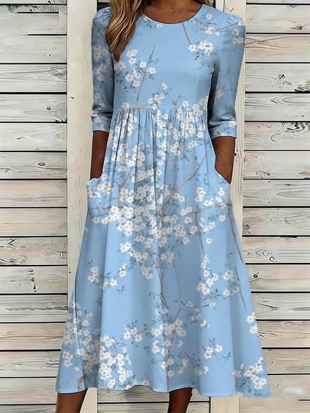Alice™ | Vintage Floral Art Print Dress