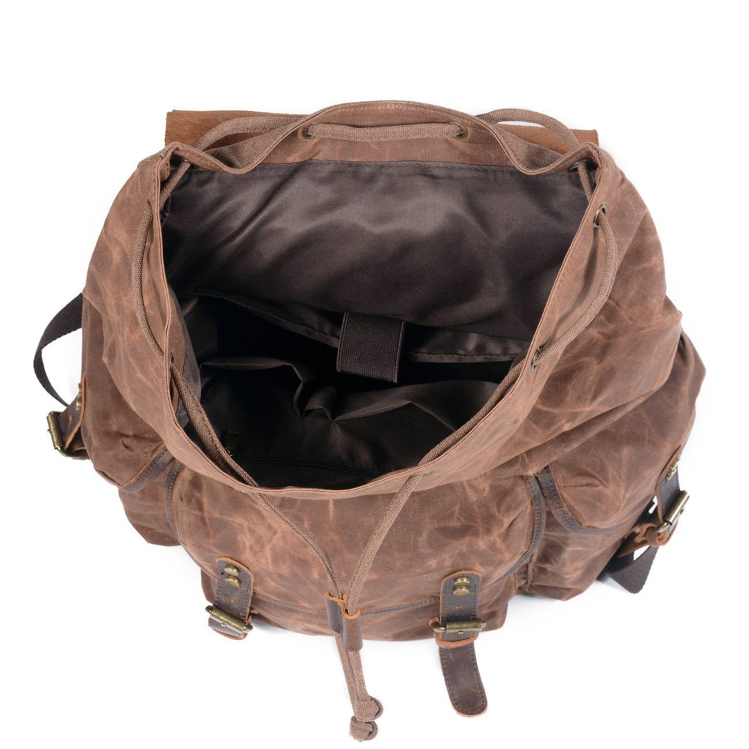 James - Classic Canvas and Leather Backpack