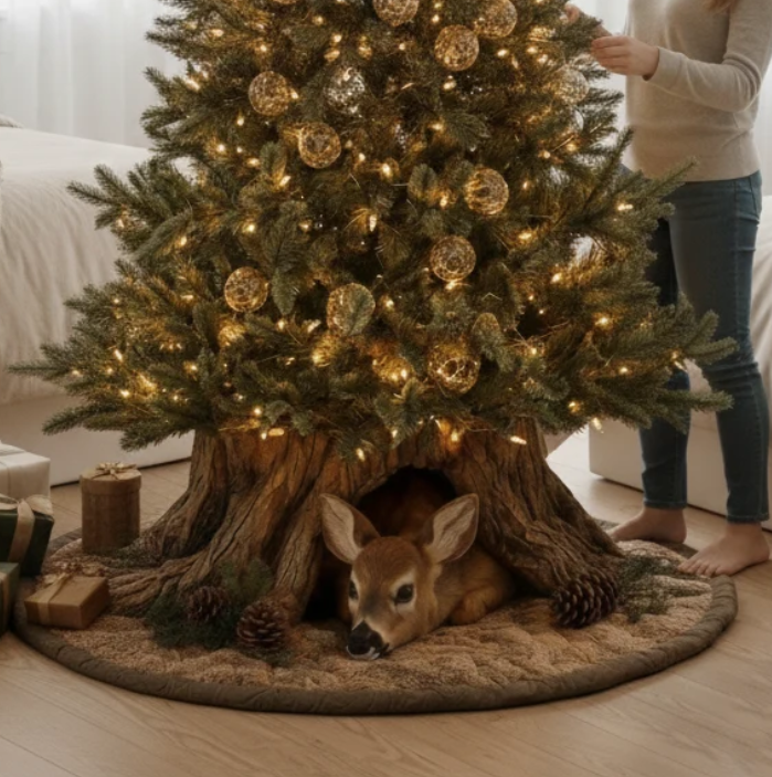 Seren™ | Vintage Stag Quilted Tree Skirt
