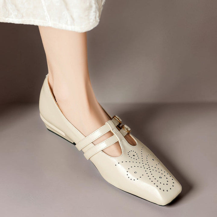 Marisol | Brogued Double-Strap Mary Jane Heels